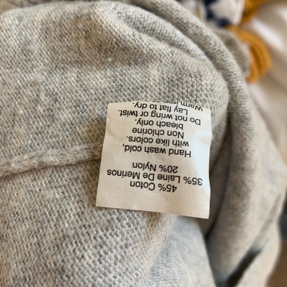 JCREW Ruffle Flounced Large Sleeve Gray Sweater - Picture 11 of 12